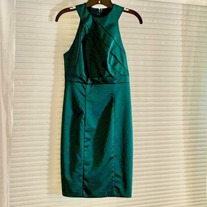 Green jewel-tone sheath dress - size 2